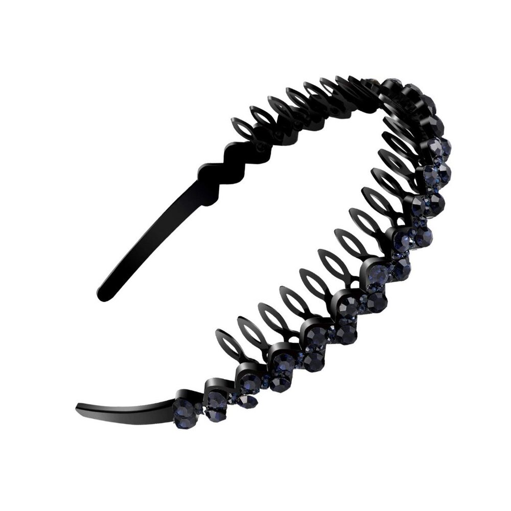 Teeth Comb Headbands - 4 Pcs Wave Rhinestone Crystal Hair Hoop for Women & Teens - Picture 3 of 7